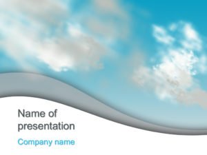 Free Clouds sky powerpoint template presentation.