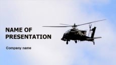 Helicopter In Sky powerpoint template presentation