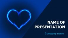 Cold Heart powerpoint template presentation